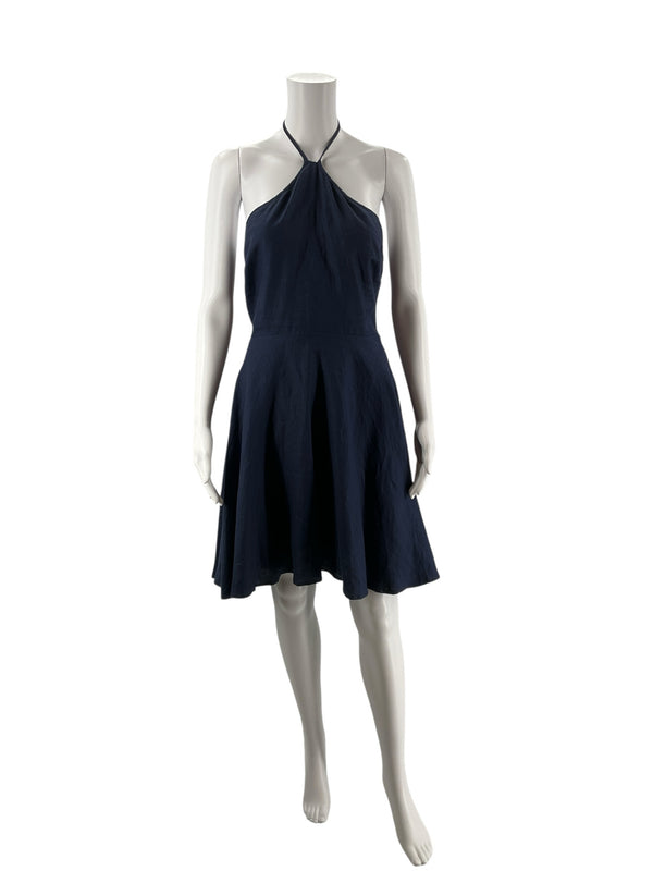 Lucy Paris Navy Solid Pre-Owned Ladies New with Tags Dress - Size Small