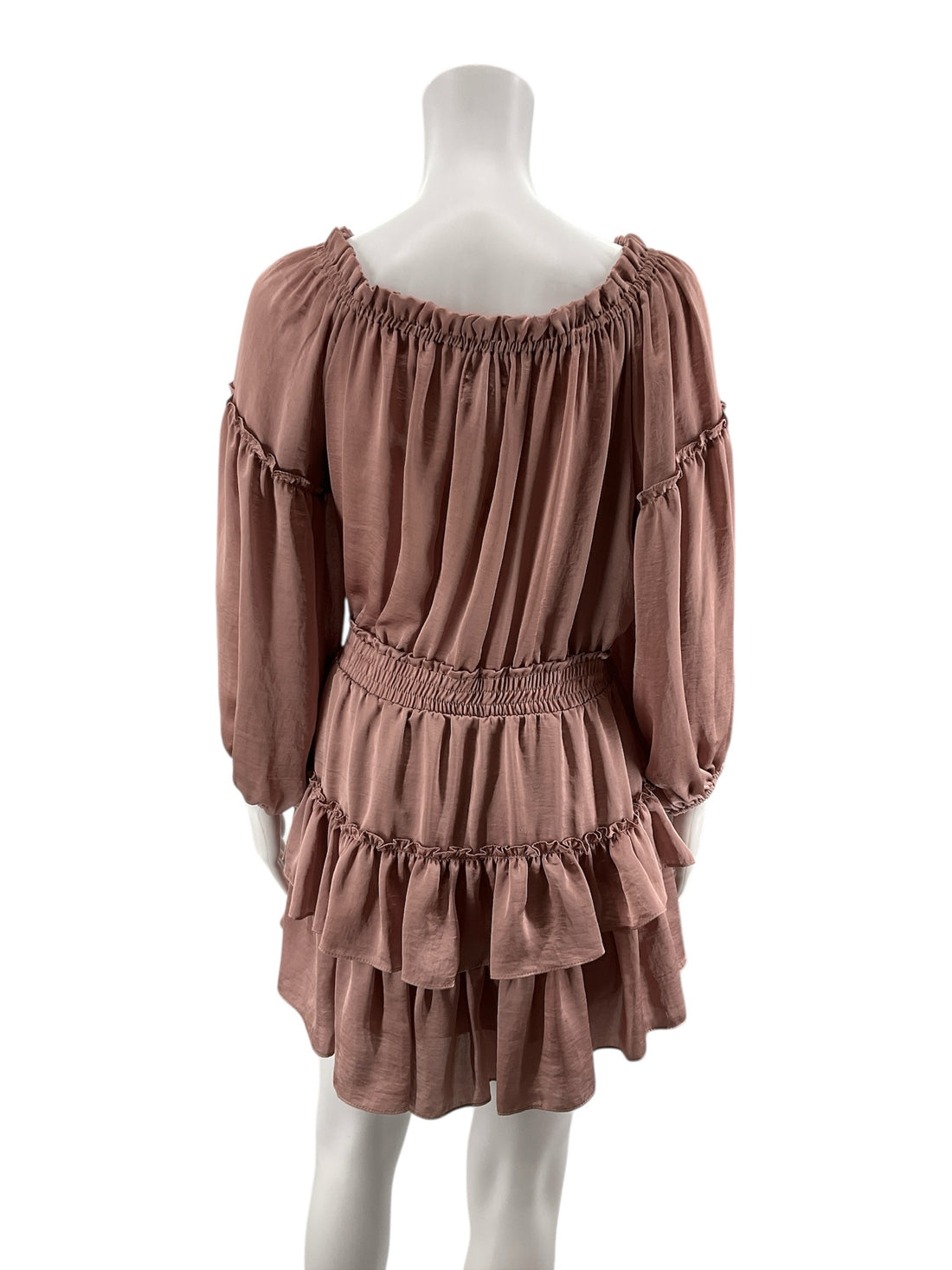 MISA Mauve Solid Pre-Owned Ladies Dress - Size Medium