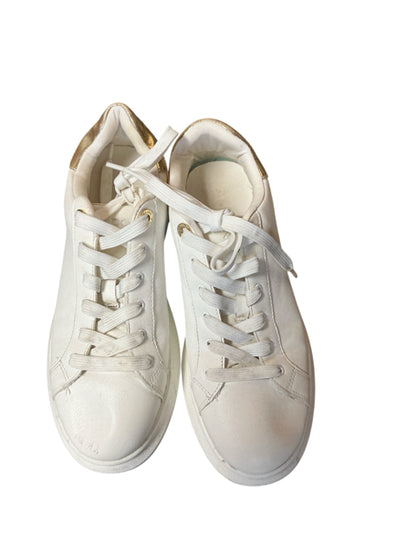 Aldo Aauwen White &amp; Gold Platform Sneakers | Women&