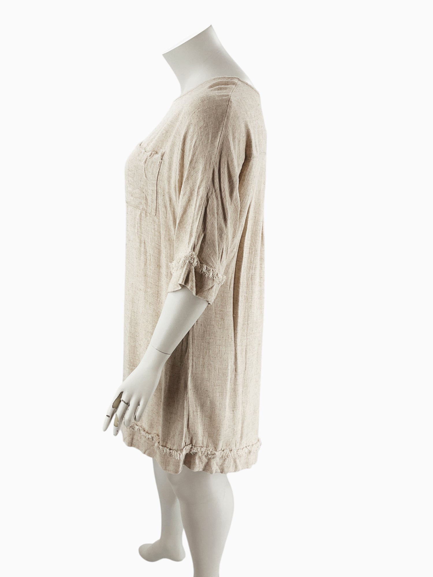 Umgee Tan Solid Pre-Owned Ladies Dress - Size XL - Margaret’s Fine Consignment