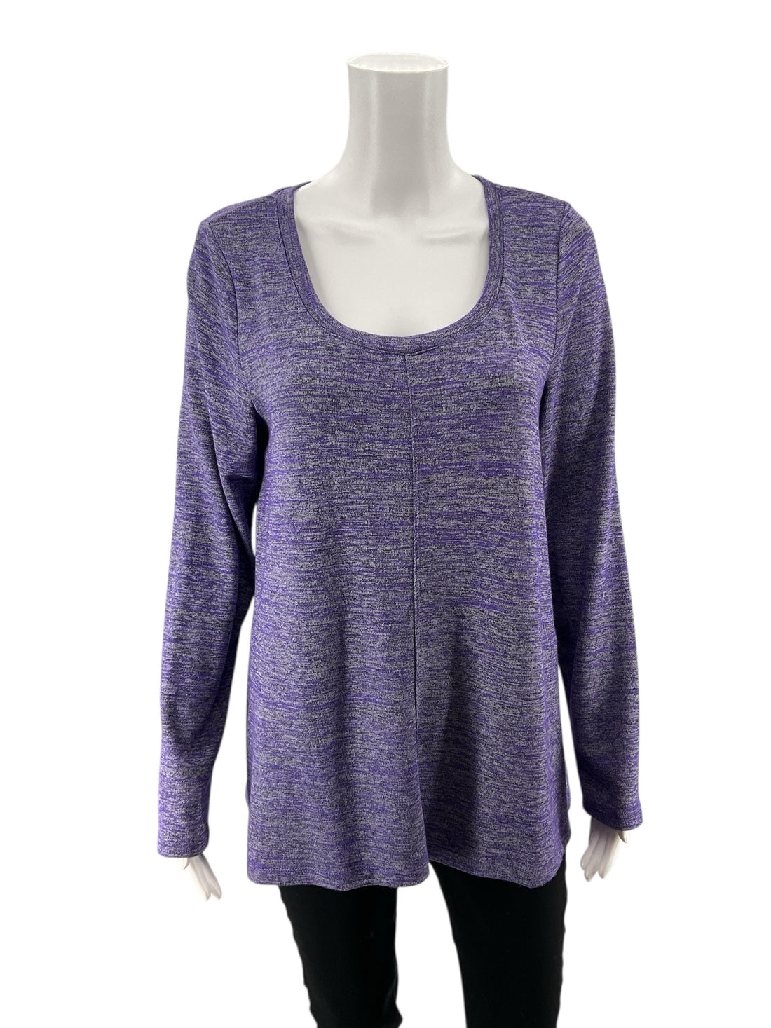 Jones New York Purple Heathered Pre-Owned Ladies Top -  Size Large