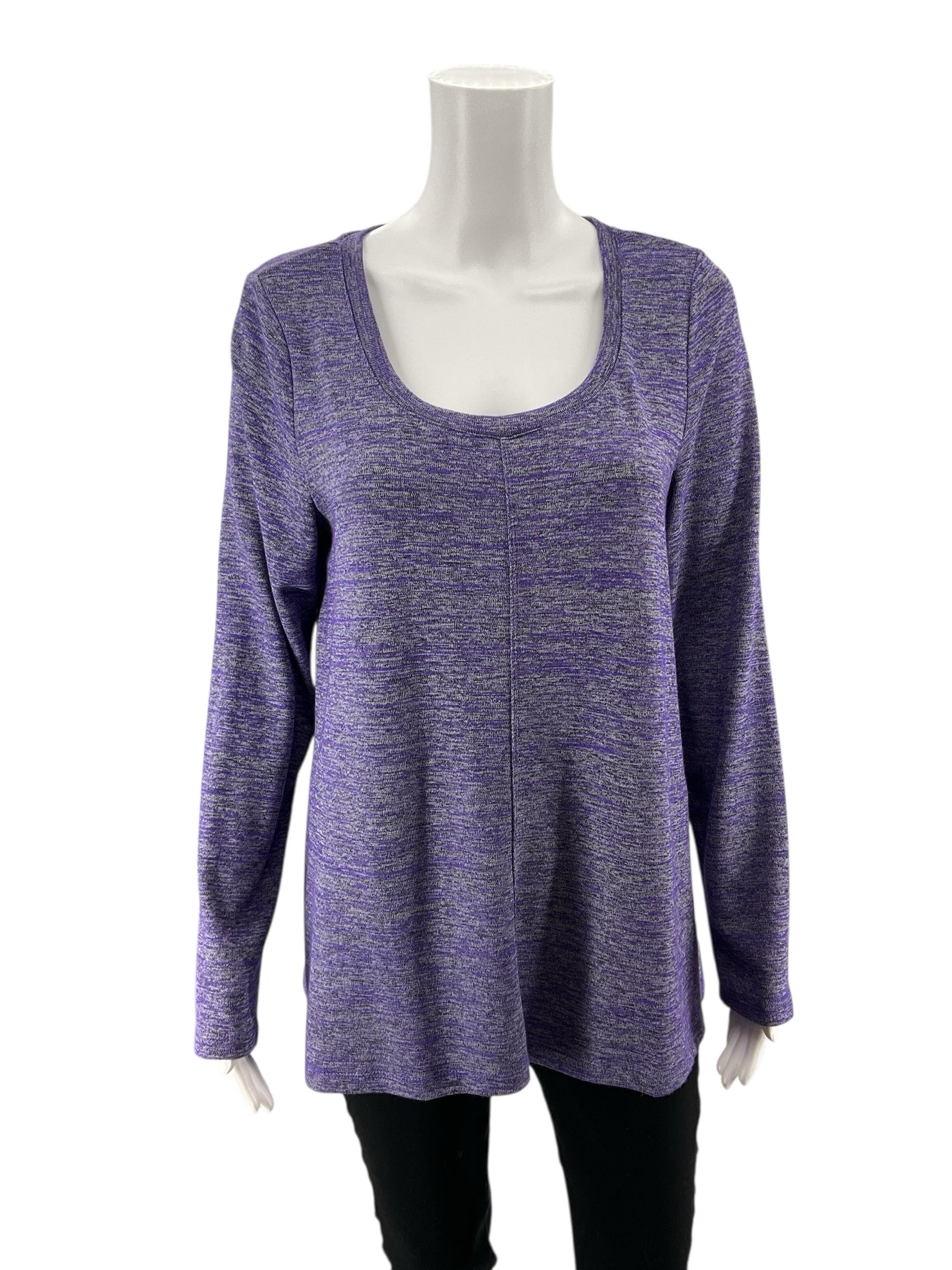Jones New York Purple Heathered Pre-Owned Ladies Top -  Size Large