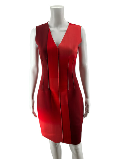 Tahari Red &amp; Black Ombré Colorblock Sheath Dress | Size 2