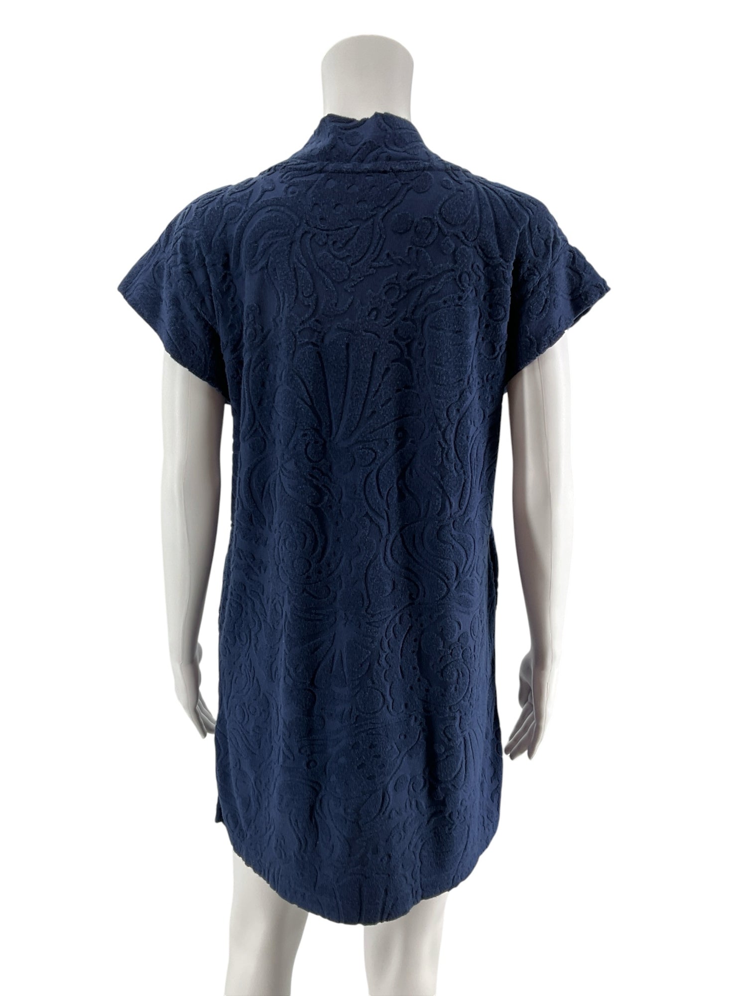 Lilly Pulitzer Colette Tunic Navy Jacquard V-Neck Cover-Up Top Size S - Effortless Coastal Chic: The Lilly Pulitzer Colette Tunic