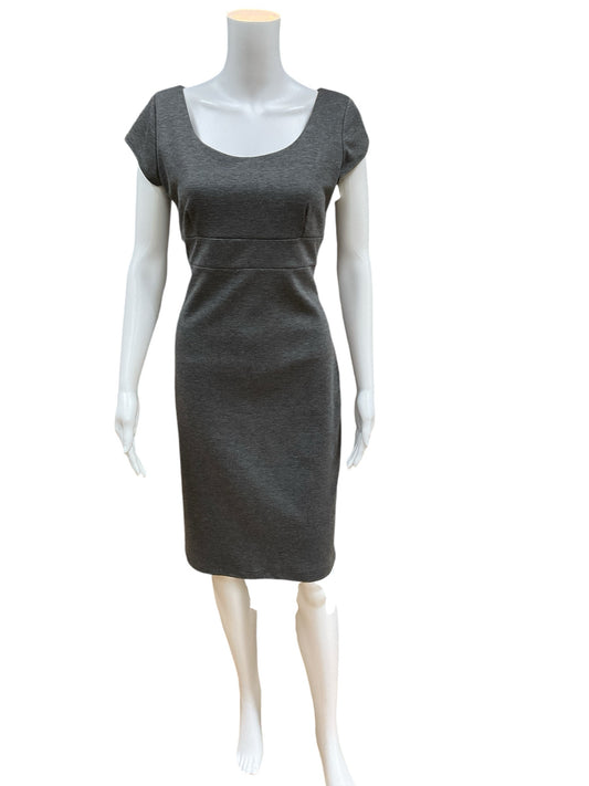 Final Touch Size L Gray Solid Dress