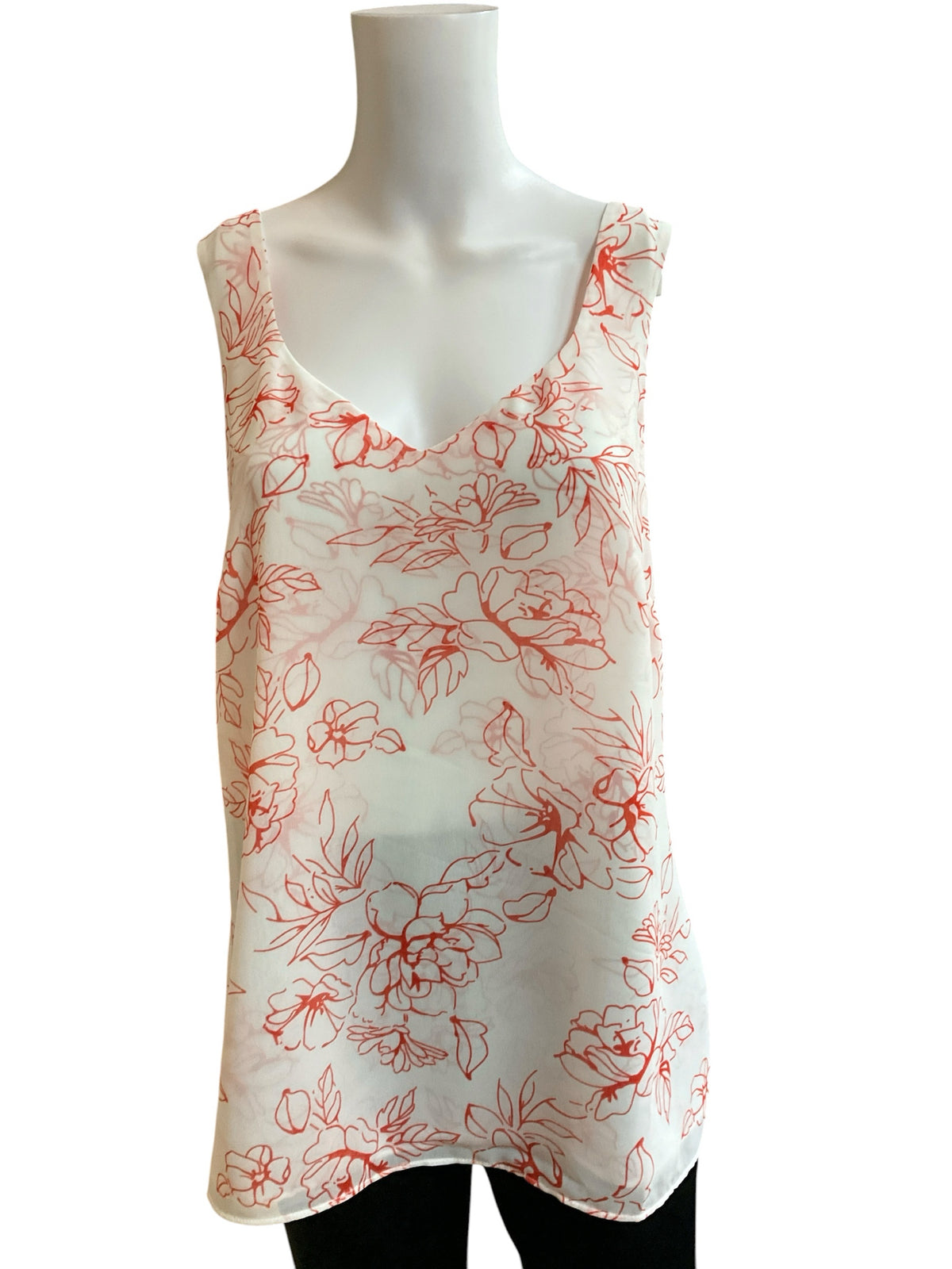 Cabi Sunkissed Cami Floral V-Neck Tank Top Size Medium