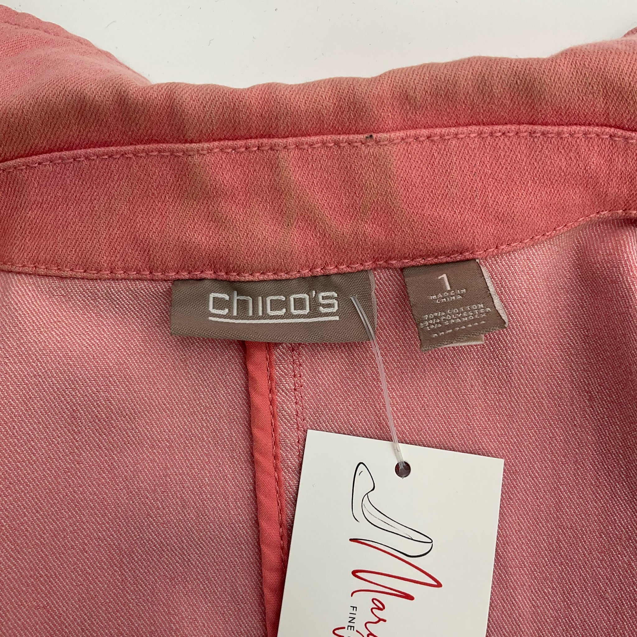 Chico Pink Jacket Size Medium