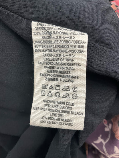 Free People Purple/Orange/Black Floral Pre-Owned Ladies Dress - Size 6