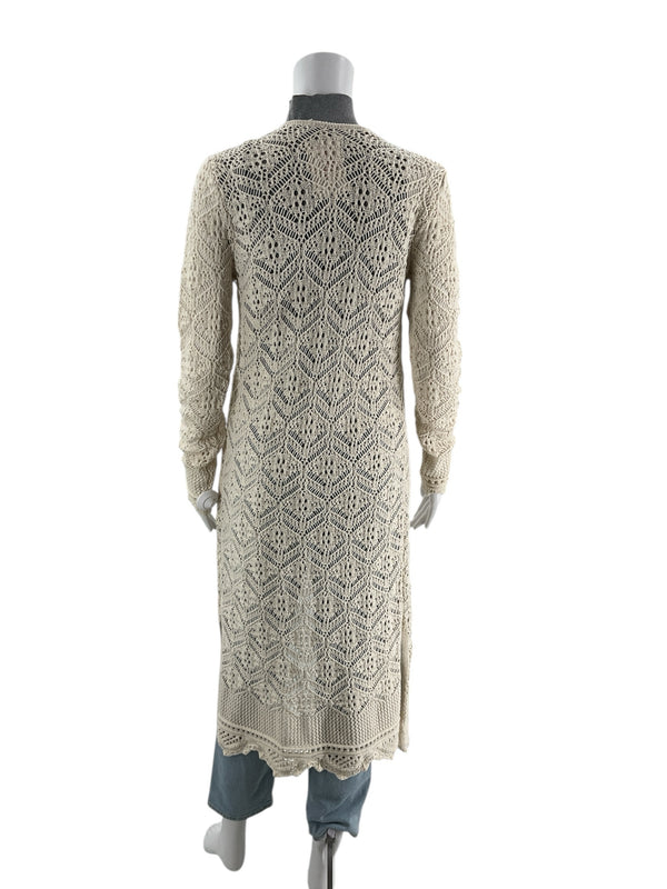 No Brand Cream Crochet Pre-Owned Ladies Shrug - Size Small