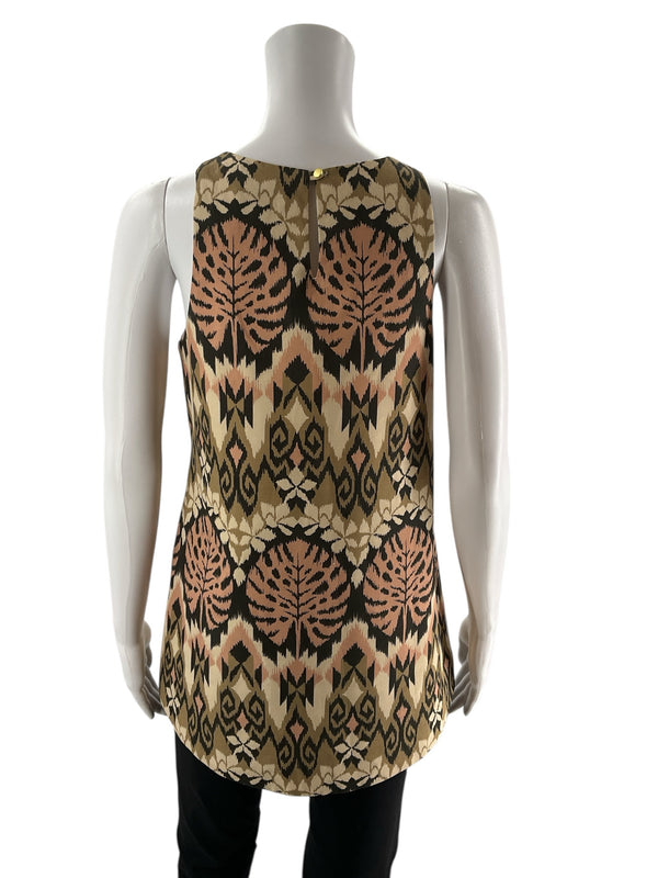 Tyler Boe Tan/Blush Print Pre-Owned Ladies Top - Size XS