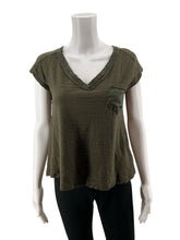 9 Hi 5 Olive Short Sleeve Olive Green Short Sleeve Casual Top - Size XS - Size XS