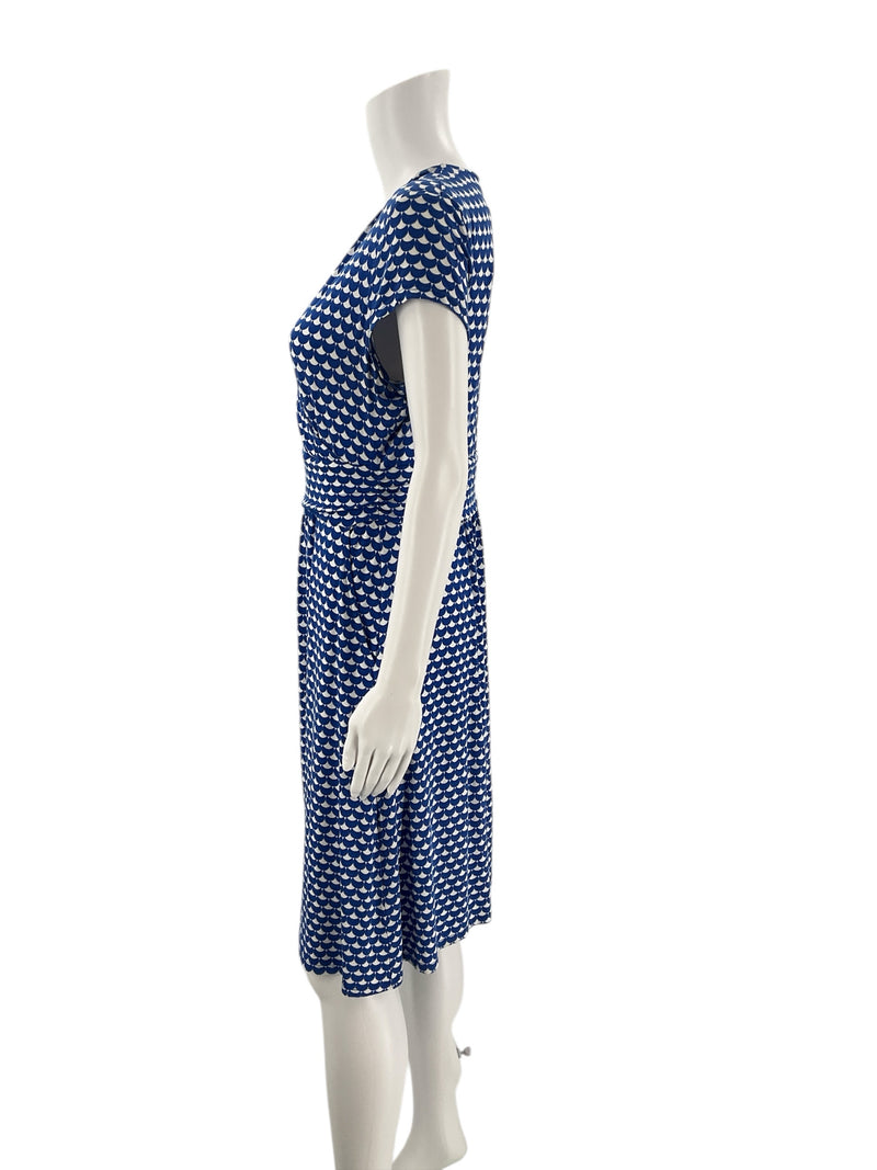 Boden Blue/White Print Pre-Owned Ladies Dress - Size 8 Petite - Margaret’s Fine Consignment