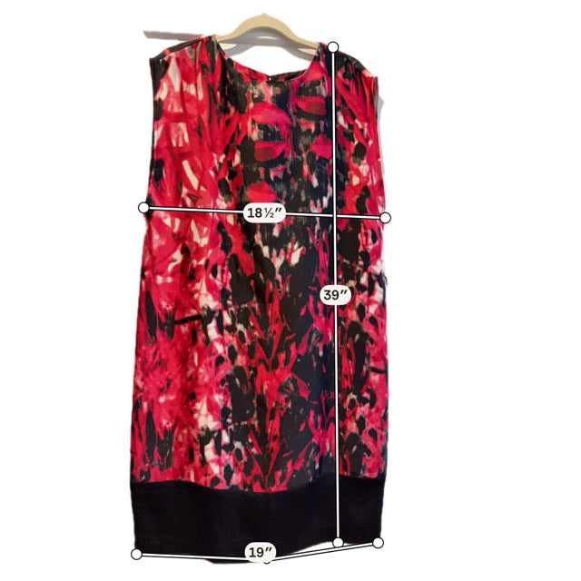 Anne Klein Pink/Black Print Pre-Owned Ladies Dress - Size 12 Petite - ONLINE ONLY