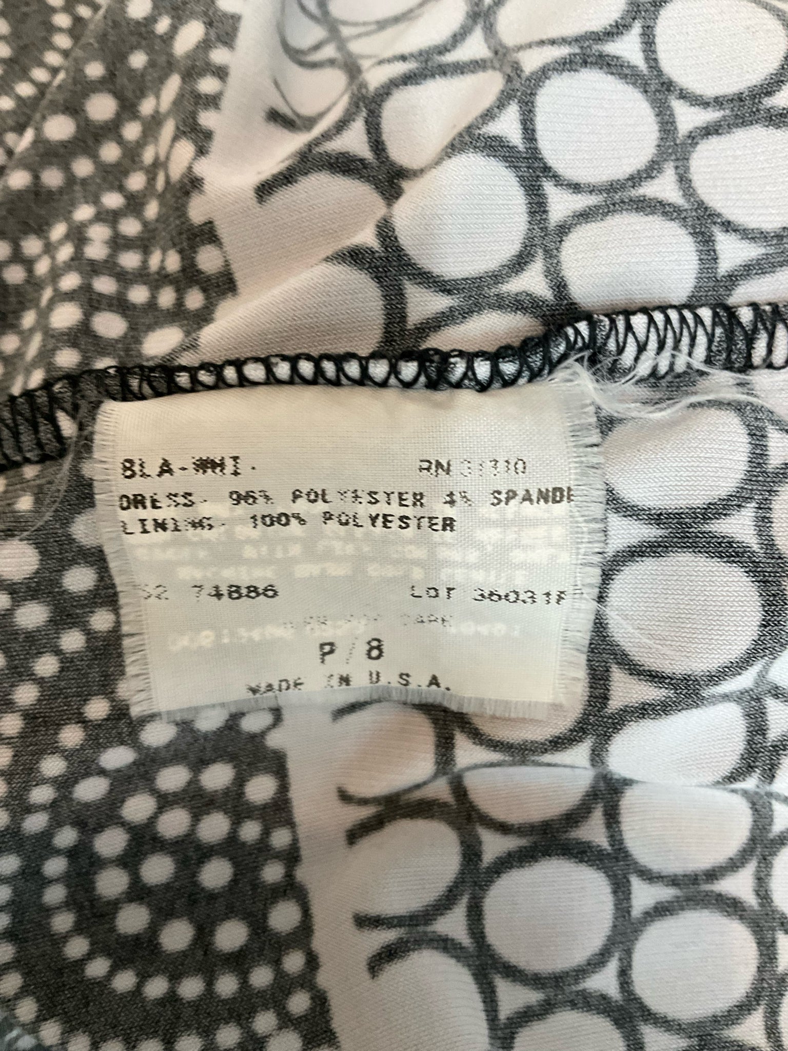 I.N. Studio Petite Swirl &amp; Dot A-Line Dress Size 8P