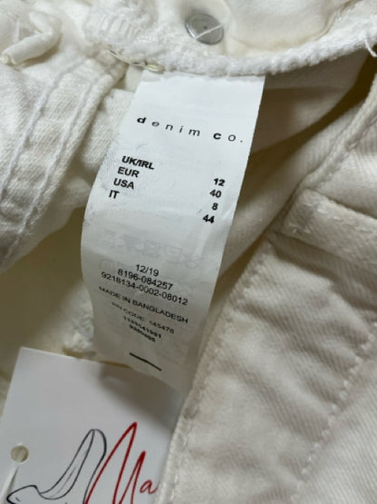 Denim &amp;amp; Co. Classic White Stretch Denim Skirt Size 8