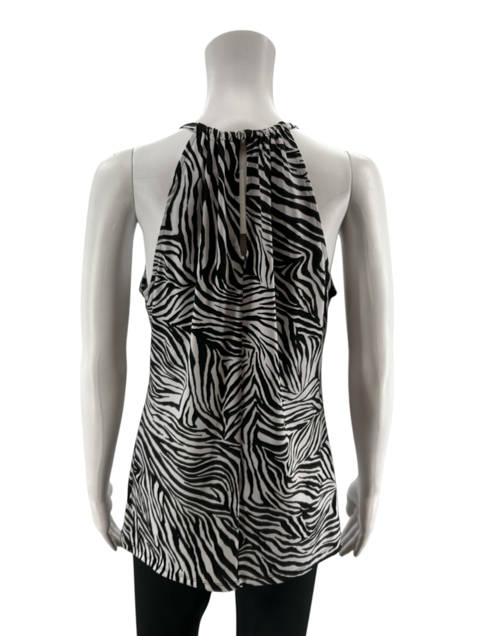 Michael Kors Zebra Print Halter Tank Top Size Small