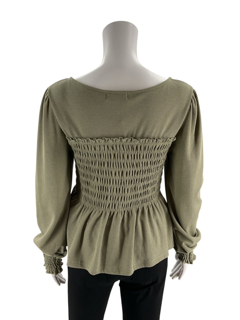 A'ltard State Olive Pre-Owned Ladies Casual Top - Size Medium