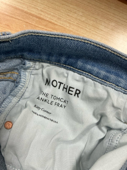 MOTHER The Tomcat Ankle Fray Jeans Size 29 | Kitty Corner Light Wash