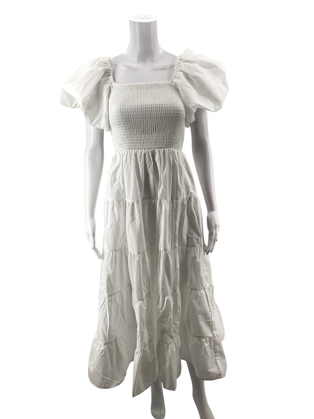 Petal + Pup White Solid Pre-Owned Ladies New With Tags Dress - Size Small