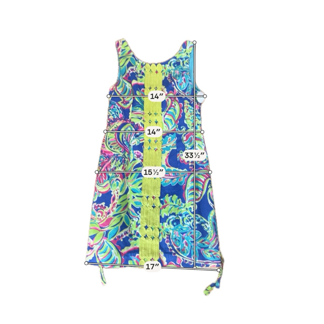 Lilly Pulitzer Gabby Shift Dress Samba Floral Print Cotton Size 0