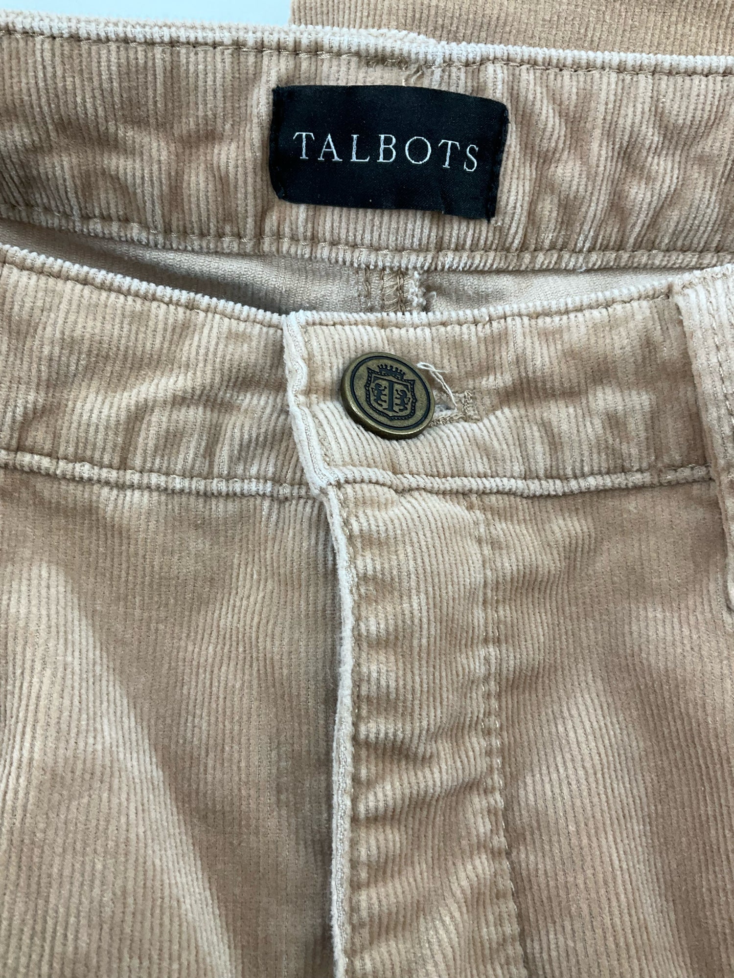 Talbots Tan Corduroy Pre-Owned Ladies Pants - Size 6