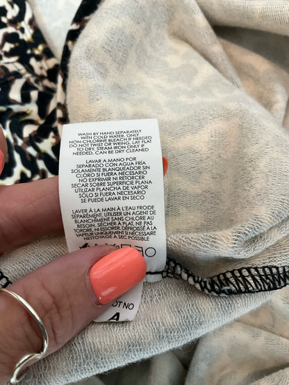 Cabi Twist Tank Top M Leopard Animal Print Sleeveless Blouse Fall 2019 Style 5759