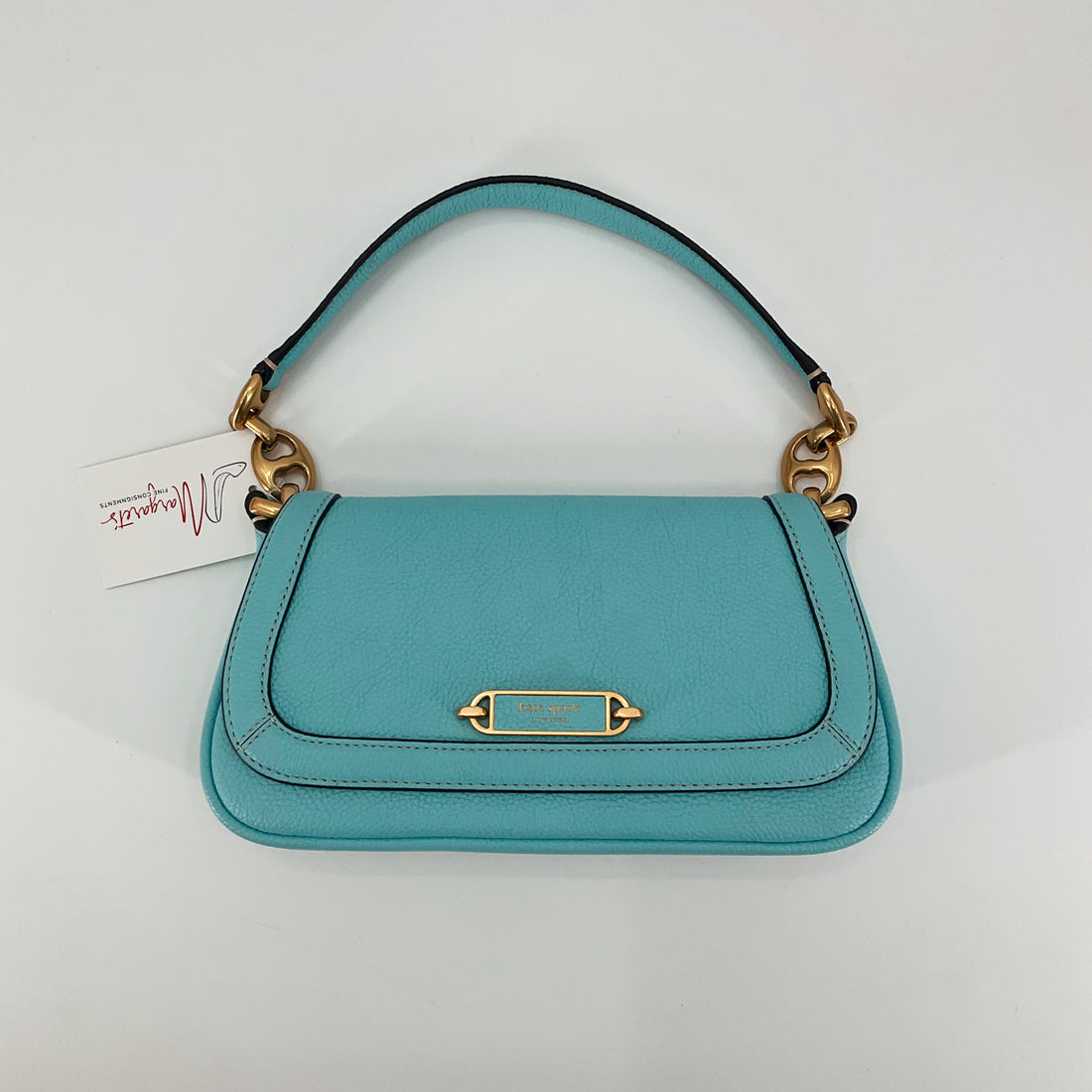 Kate Spade Romy Pebbled Leather Top Handle Satchel Bag Aqua