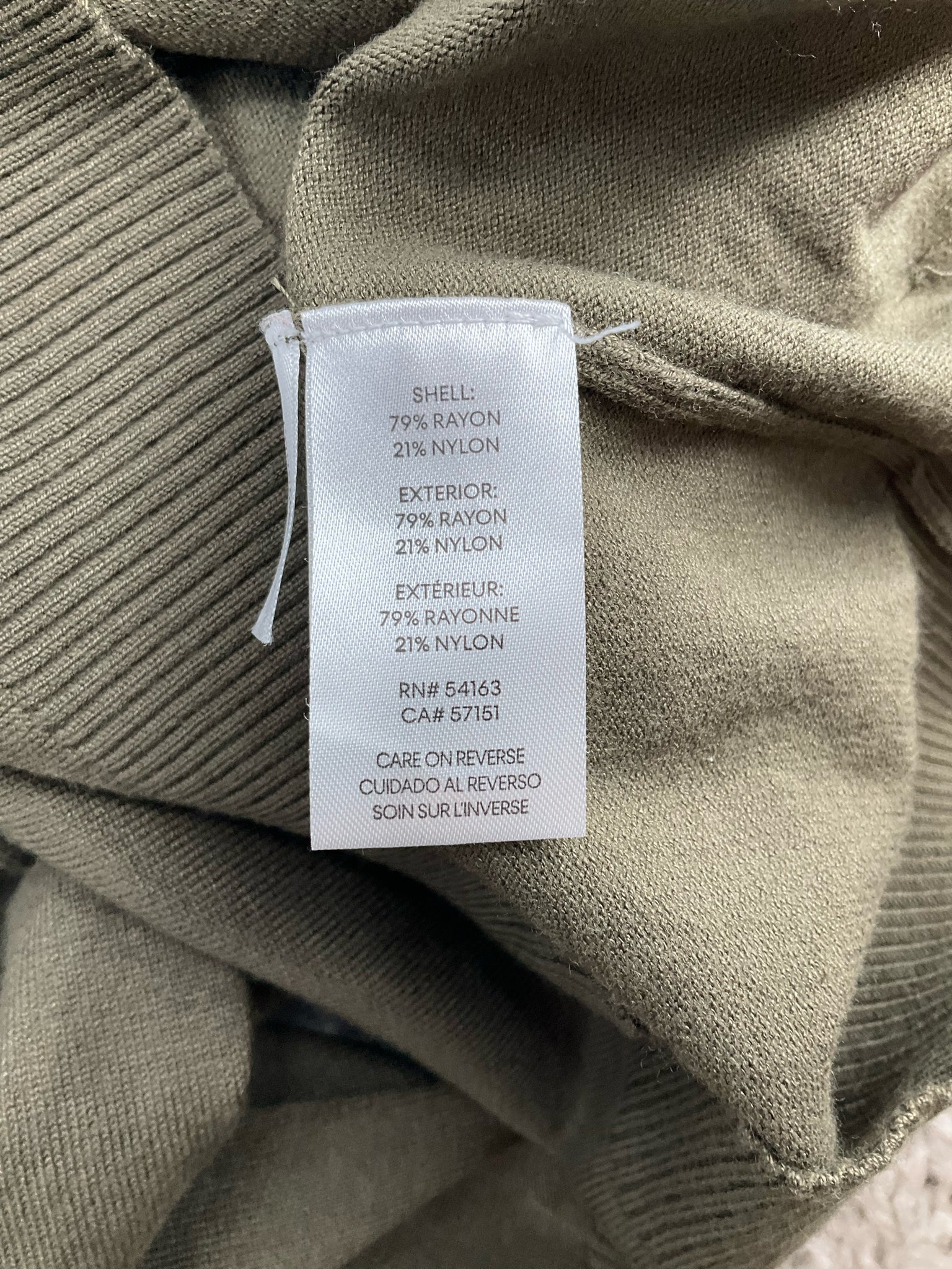 Calvin Klein olive solid casual top for ladies in size XL, featuring a relaxed fit and soft fabric.