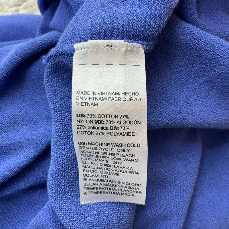 Chico’s Blue Cotton-Nylon Shrug – Size XL, Very Good Condition - Margaret’s Fine Consignment