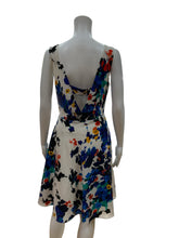 Betsey Johnson white/blue/orange Fit and Flare Floral Fit & Flare Sundress V-Back Size 12 - Size 12