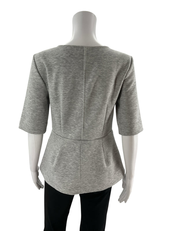Ann Taylor Gray Heathered Pre-Owned Ladies Top - Size Small