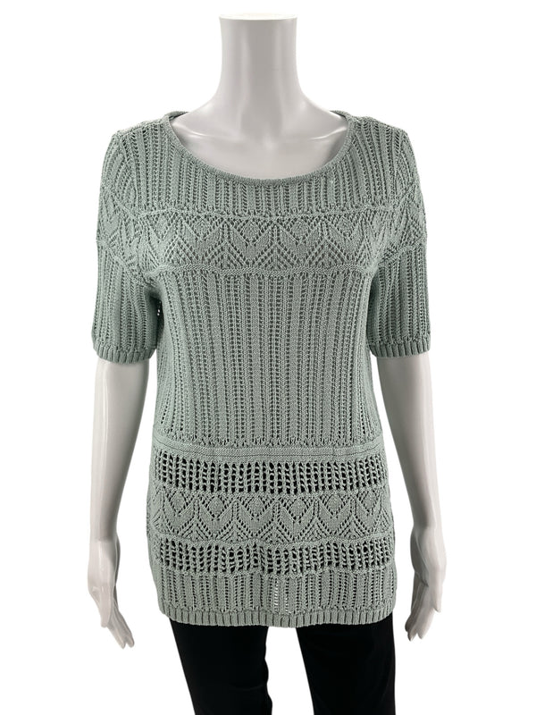 Talbots Sage Solid Pre-Owned Ladies New With Tags Top - Size Petite Medium