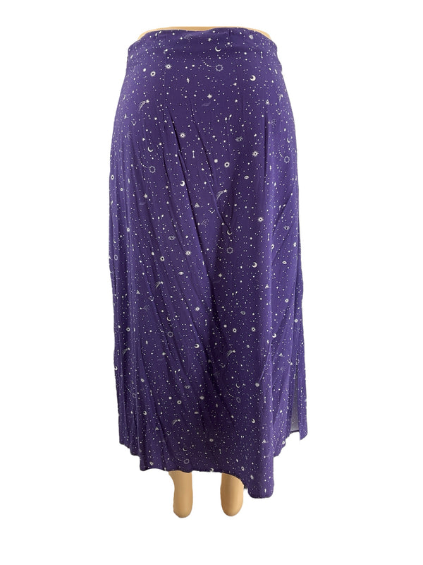 Marine Layer Purple/White Galaxy Pre-Owned Ladies Skirt - Size 10
