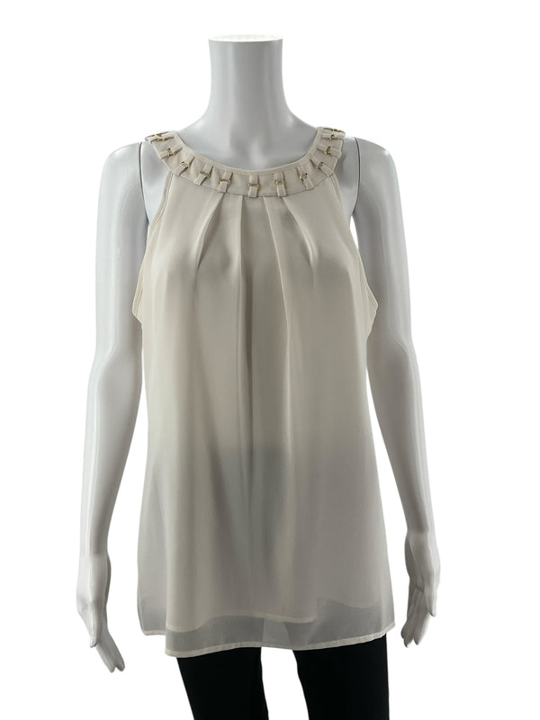 Calvin Klein Cream Pre-Owned Ladies Top - Size Medium