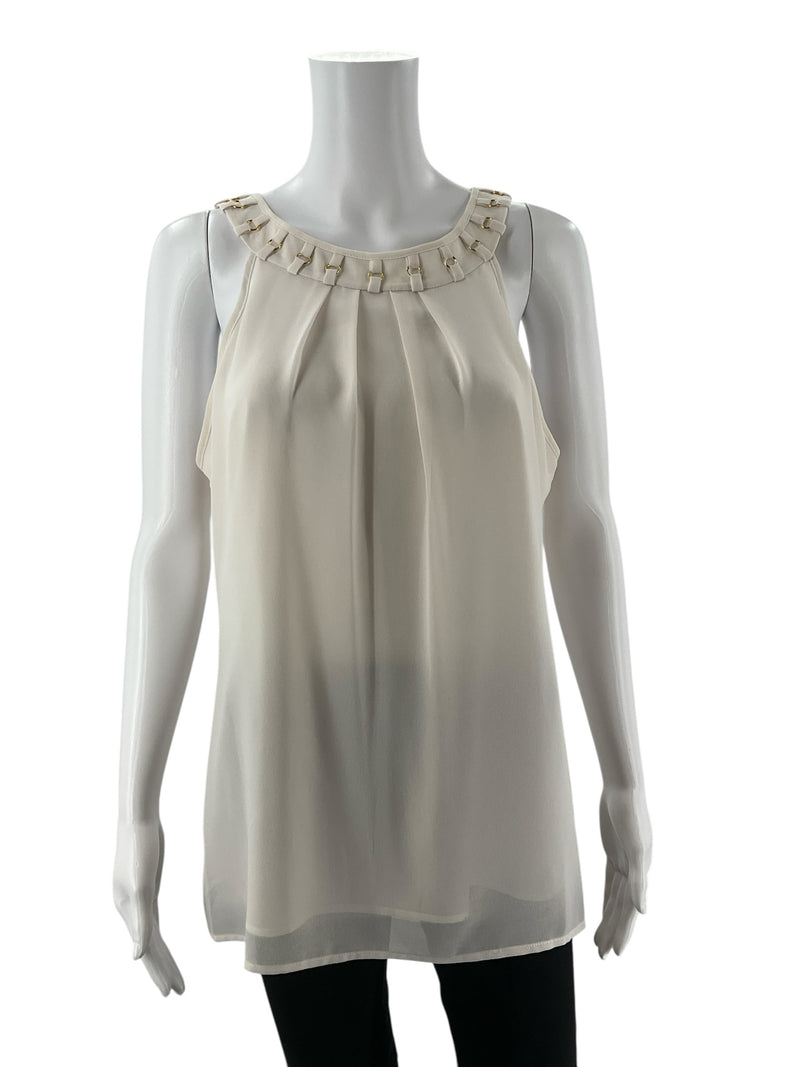 Calvin Klein Cream Pre-Owned Ladies Top - Size Medium