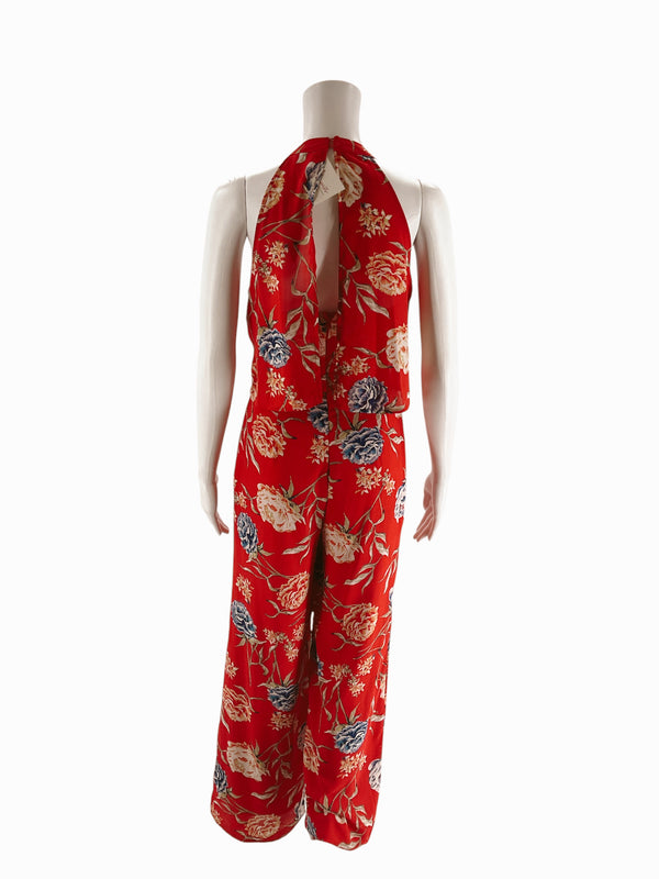 Romeo & Juliet Coral/Multi Floral Pre-Owned Ladies Jumpsuit - Size XS