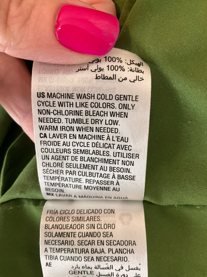 bar III green/pink Maxi Green &amp; Pink Floral Pleated Chiffon Maxi Dress XL - Size XL
