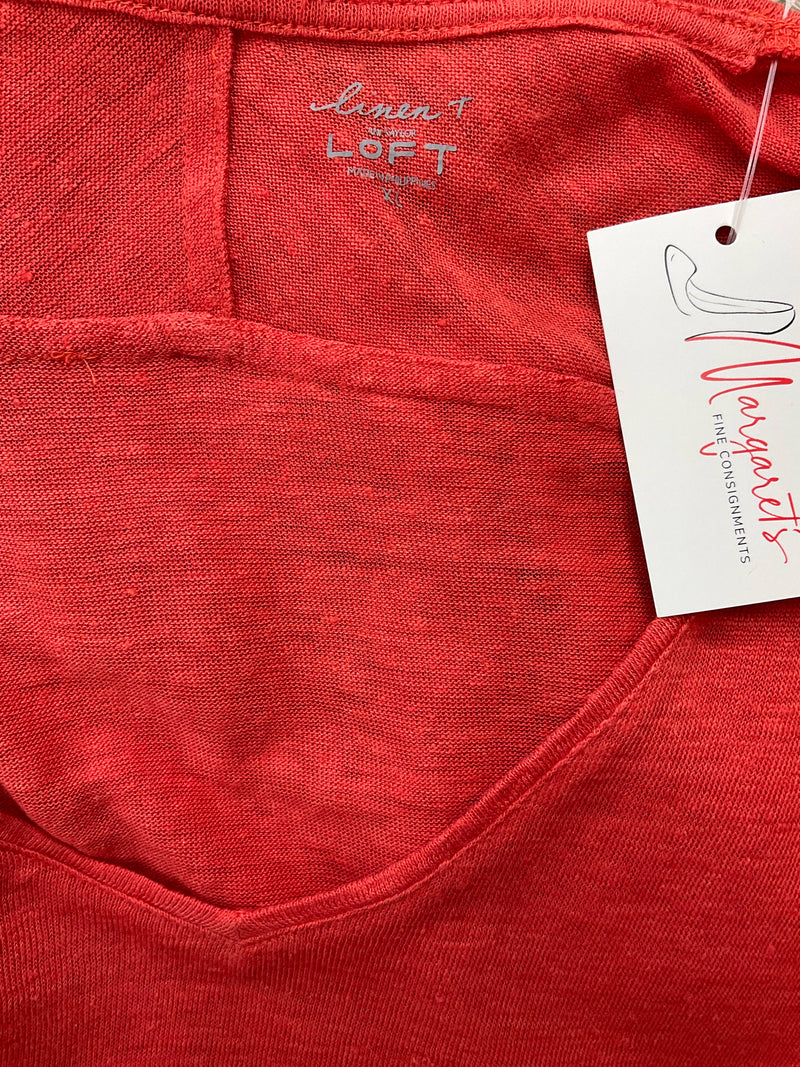 Loft Orange Solid Pre-Owned Ladies Top - Size XL