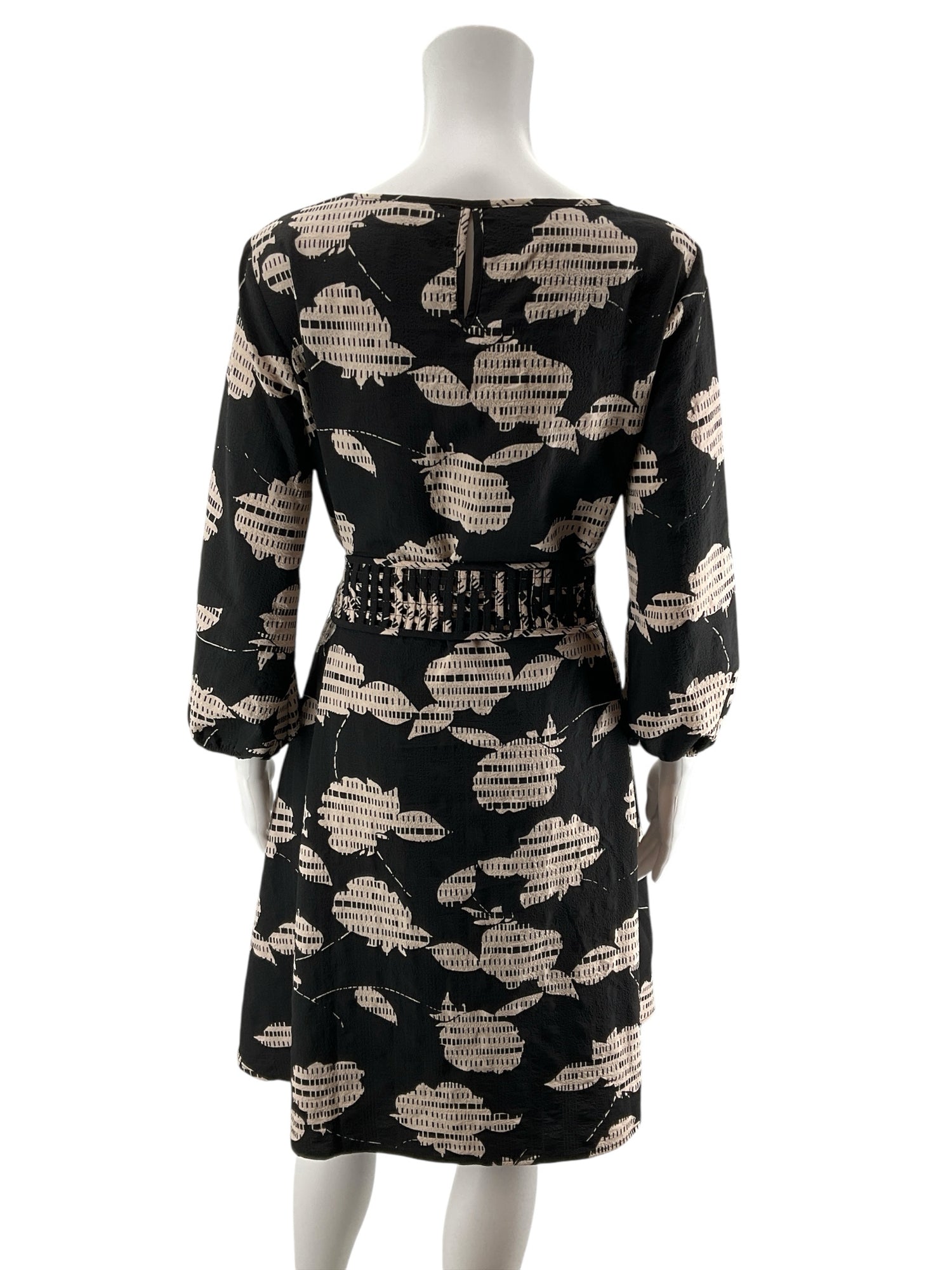 The Odells Eliana Botanical Print Tie-Waist Midi Dress Size Small