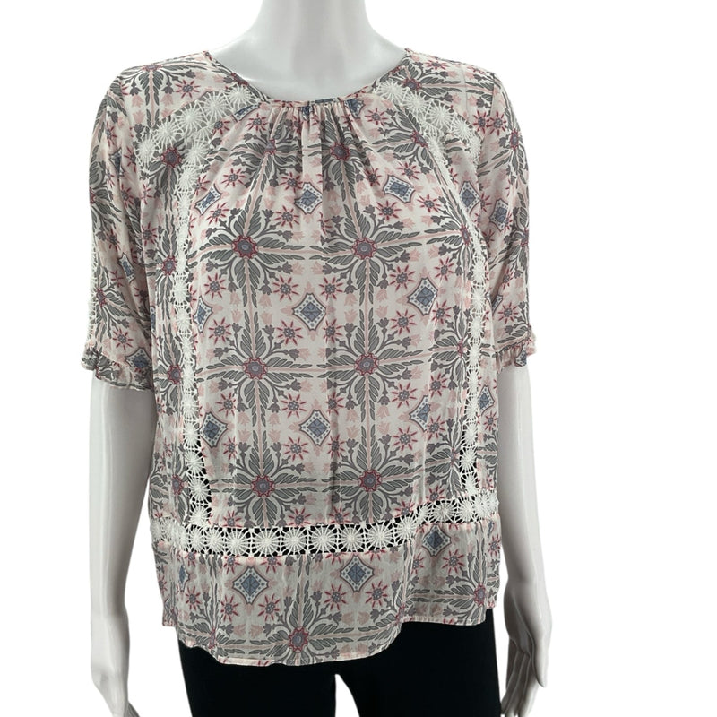Loft Pink/Multi Print Pre-Owned Ladies Top - Size XS - Margaret’s Fine Consignment