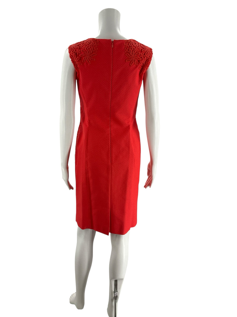 Antonio Melani Orange Embroidered Sleeveless Cotton Dress – Size 2, Excellent Pre-Owned - Margaret’s Fine Consignment