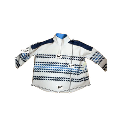 Tuckernuck Hyannis Half-Zip Pullover Navy Rope Stripe Top Size M/L
