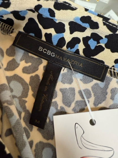 BCBGMAXAZRIA Animal Print Faux Wrap Jersey Dress Size Medium - ONLINE ONLY