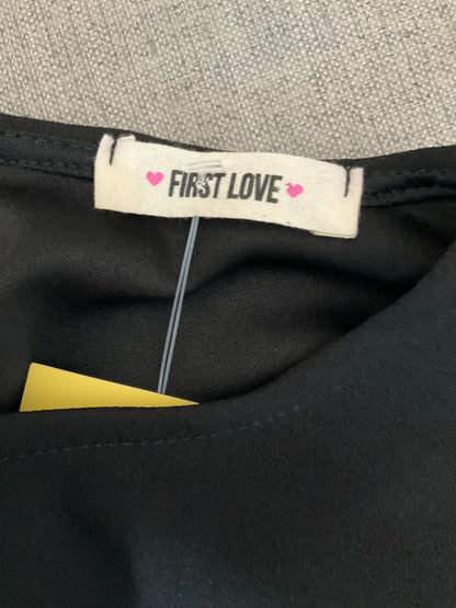 First Love Size S Black Solid Pre-Owned Ladies Casual Top - Downstairs