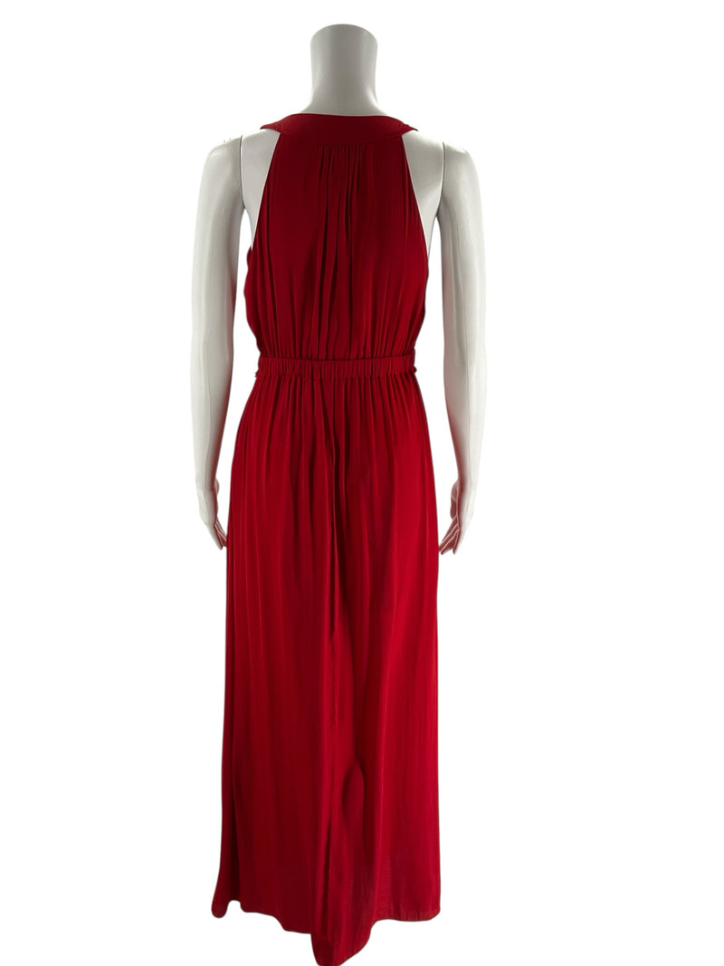 Naked Zebra Red Solid Pre-Owned Ladies Dress - Size S/M