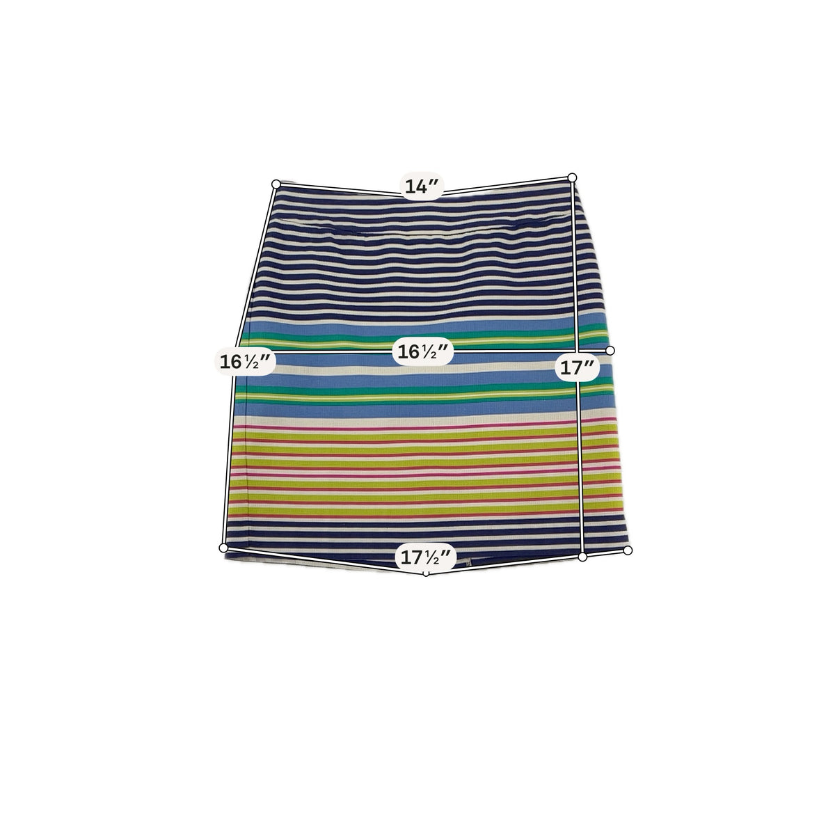 Ann Taylor LOFT Striped Cotton Pencil Skirt Size 4 - ONLINE ONLY