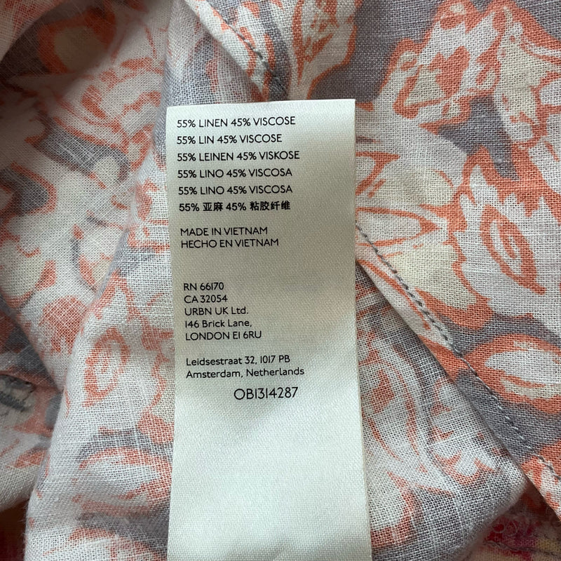 We The Free Orange/Gray/Red/Yellow Print Top- Size XS - Margaret’s Fine Consignment