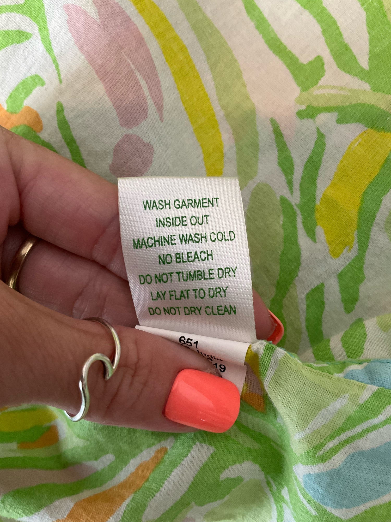 Lilly Pulitzer Sandpiper Tunic Top XS Green Blue Tropical Palm Print