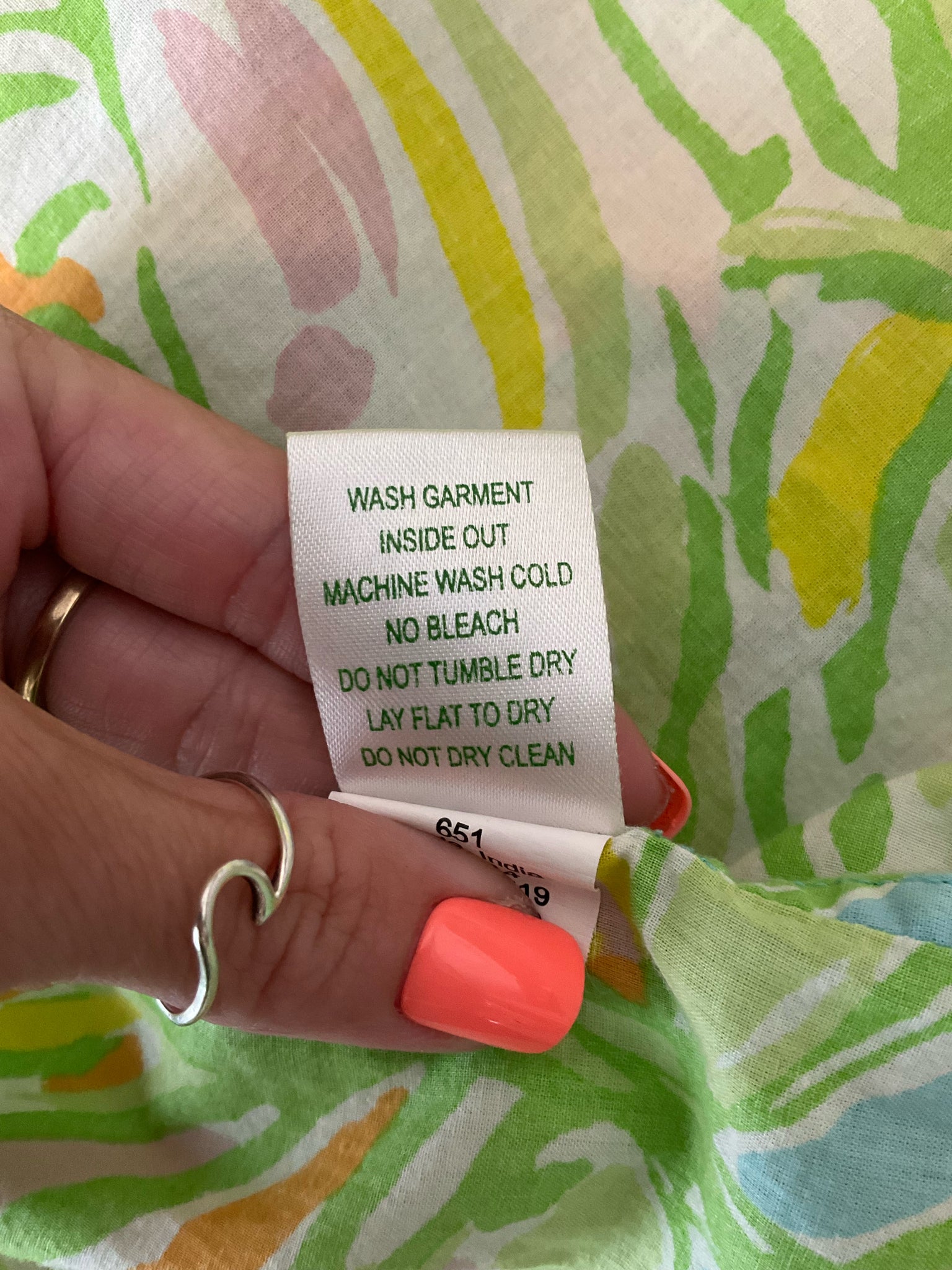 Lilly Pulitzer Sandpiper Tunic Top XS Green Blue Tropical Palm Print