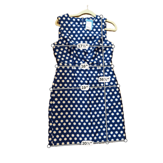 Diane von Furstenberg Blue &amp; White Octagon Print Dress – Women’s Size 8 - ONLINE ONLY